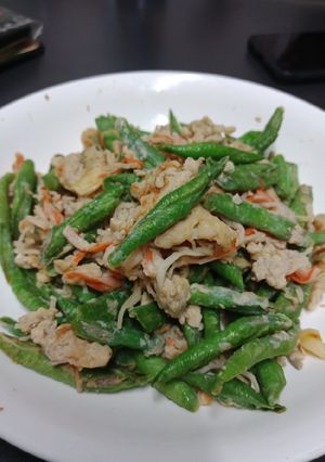รูปของ ถ้่วผัดปูไข่