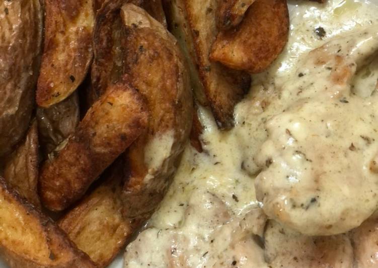 Steps to Make Super Quick Homemade Easy Chicken with Creamy White Sauce