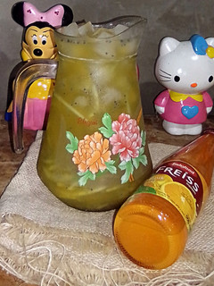 Foto resep Es Melon Selasih Syrup Orange