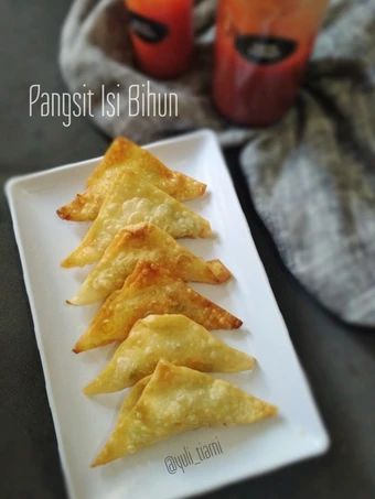 Cara Gampang Membuat Resep  Pangsit Goreng isi bihun yang Menggugah Selera, Enak