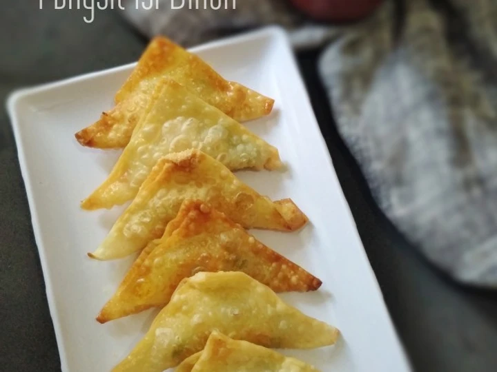 Cara Gampang Membuat Resep  Pangsit Goreng isi bihun yang Menggugah Selera, Enak