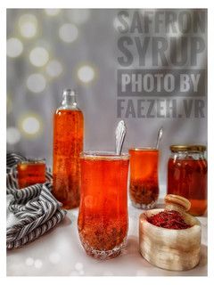 عکسی از دستور شربت زعفران عسلی