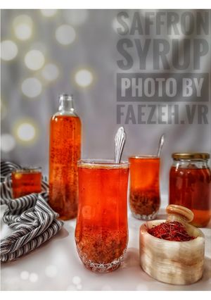 عکسی از دستور شربت زعفران عسلی
