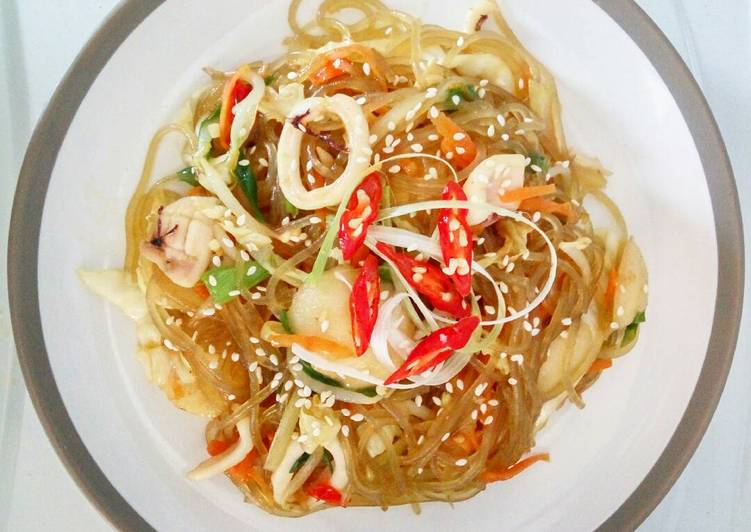 Resep Seafood Korean Glass Noodle (Seafood Japchae), Sempurna