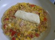 Una foto de omelette de choclo
