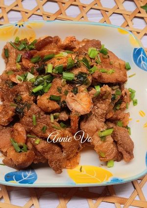 Hình của món Thịt tép rang me.