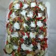 Pizza vegetal con masa sin gluten