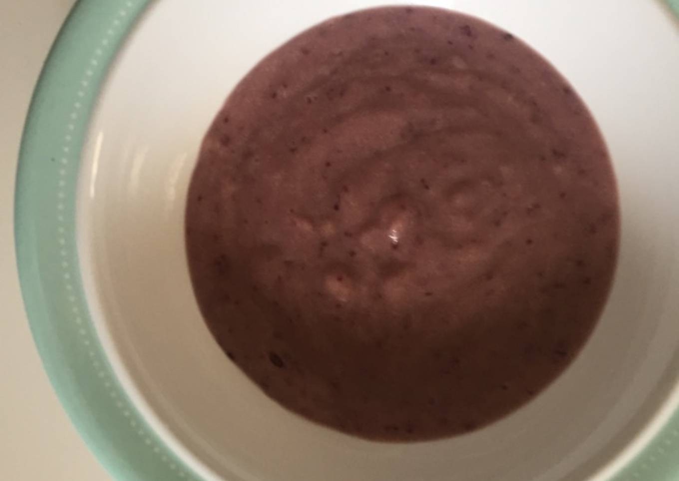 Papilla de cerezas y pera con galletas - pera BLW mixto