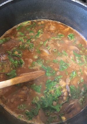 A picture of AFitClass Lentil Kale Soup.