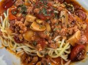 Gambar spaghetti cendawan prego