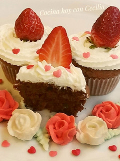 Una foto de Cupcakes de chocolate