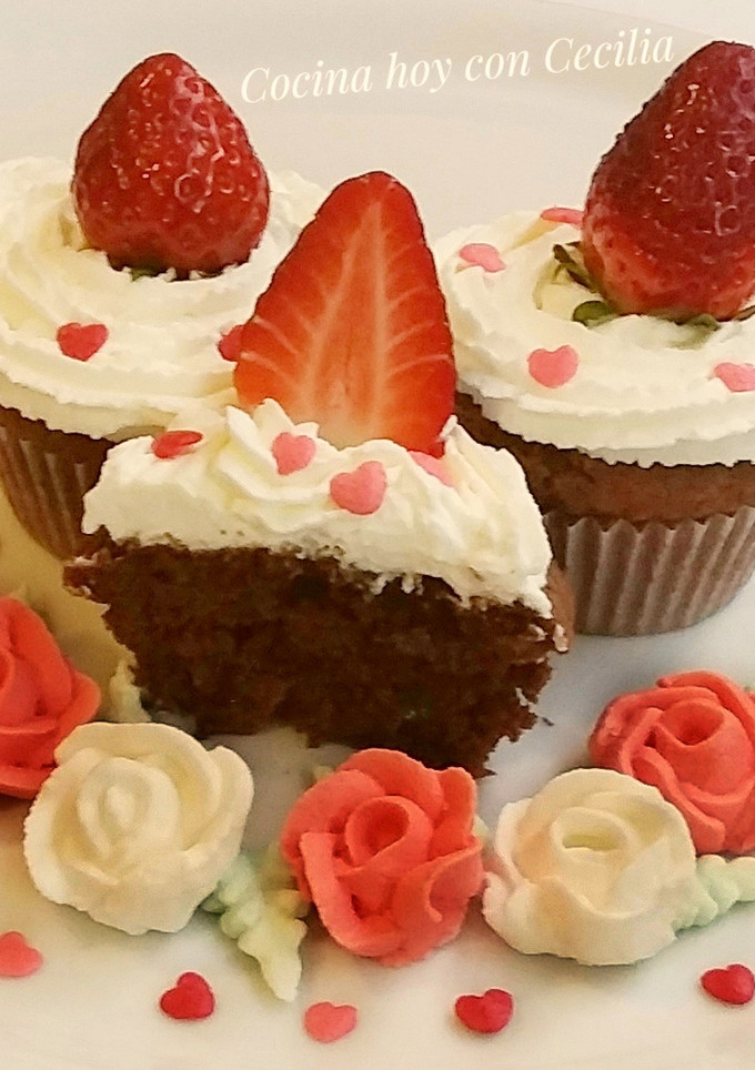 Una foto de Cupcakes de chocolate