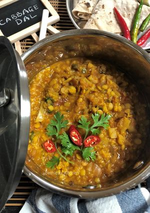 A picture of Cabbage Dal.