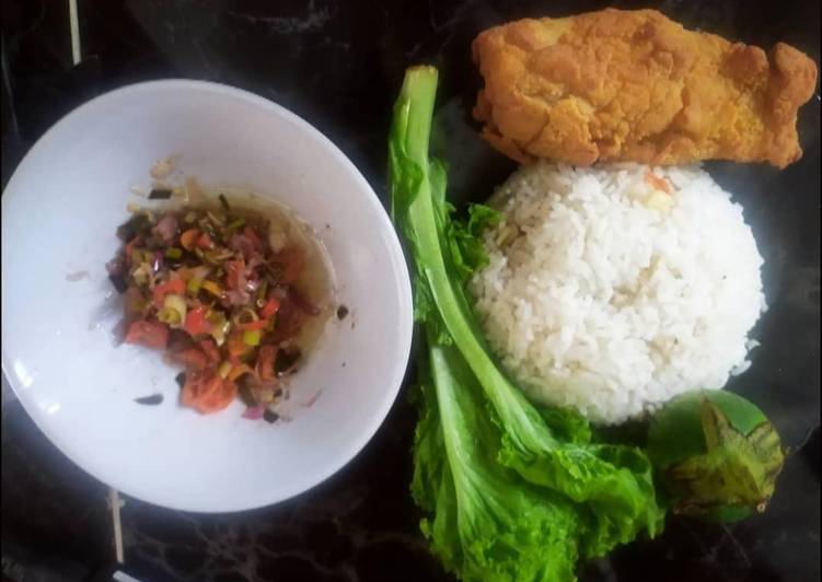 Ikan dori ala ngikan feat nasi liwet& sambal matah