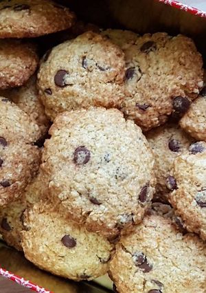 Étcsokis-zabpelyhes keksz recept fotója