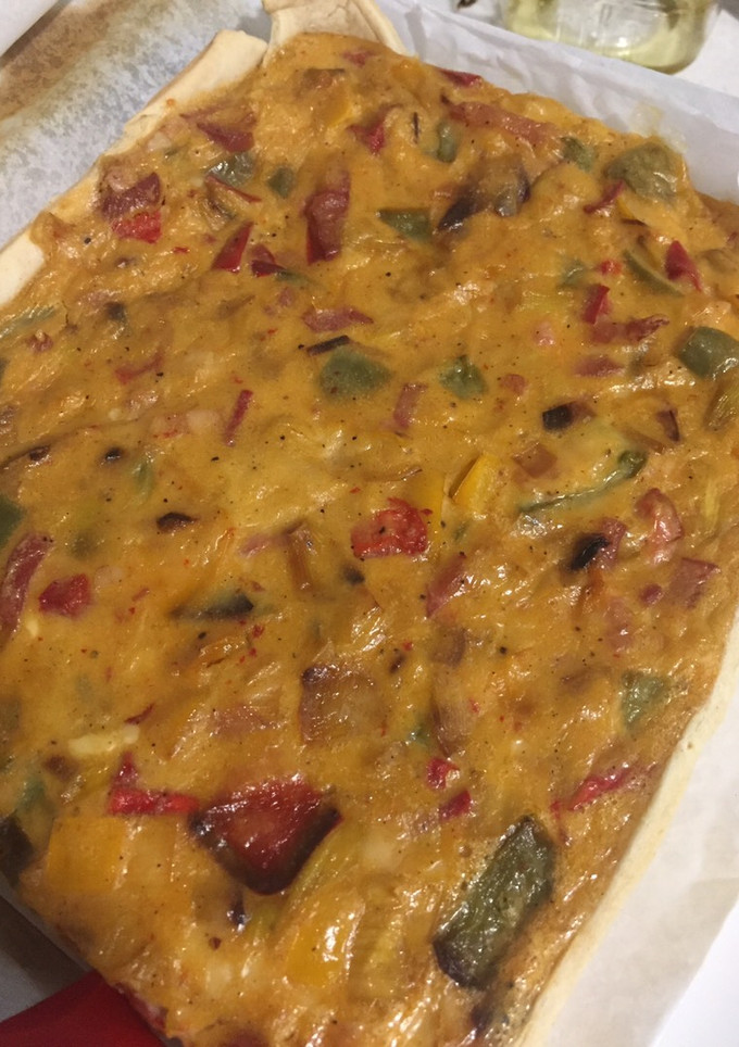 Una foto de Quiche de verduras y bacon