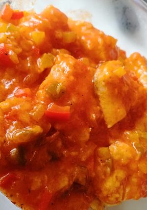 Una foto de Bacalao con tomate