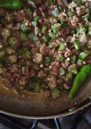 A picture of Bhindi keema.