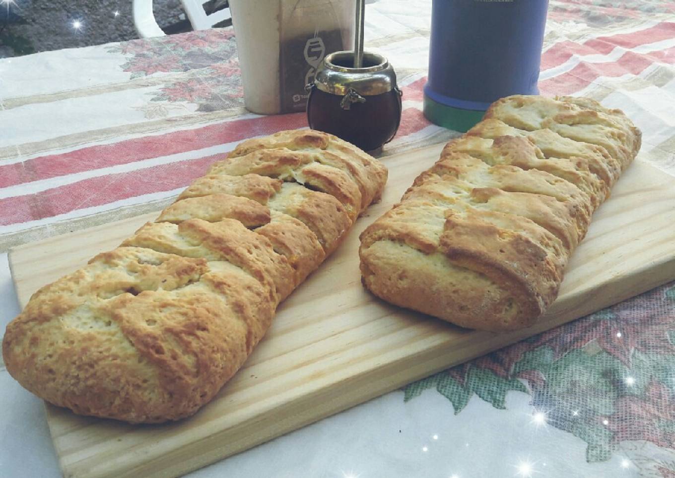 Trenza de naranja rellena con dulce de batata😋