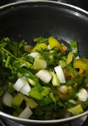 A picture of Green Onion Chokha.