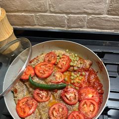 A picture of Persian Rice with Pan Kebab.