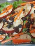 Ensalada de lechuga y frutas