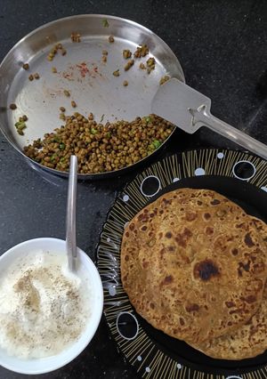A picture of Mung paratha (no onion no garlic).