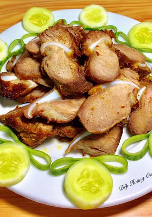 Hình của món Sụn Heo Muối Cà Ri Sả Chiên.