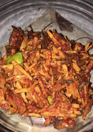 Foto resep Balado Kering Kentang Teri Tempe (Kentang Mustofa)