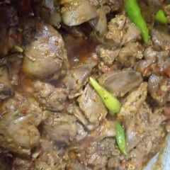 A picture of Chicken kaleji.