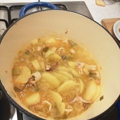 A picture of Baby squid stew.