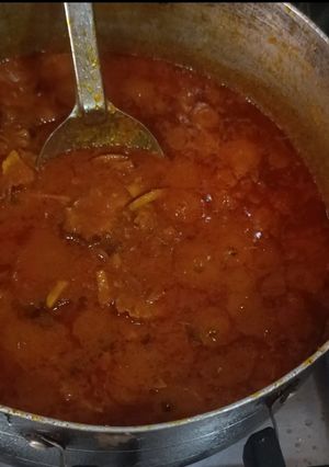 A picture of Snake gourd stew.
