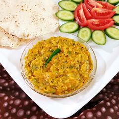 A picture of Bottle gourd peels sambhara.