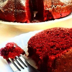 A picture of Red Velvet Bundt Cake #eastercontest.