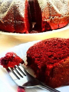 A picture of Red Velvet Bundt Cake #eastercontest.
