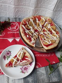 Foto resep Banana pizza simple no telur no ulen (Pizza versi manis)