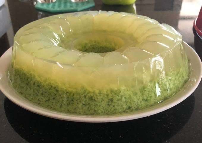 Langkah Mudah Masakan Resep Pudding Lumut Pandan