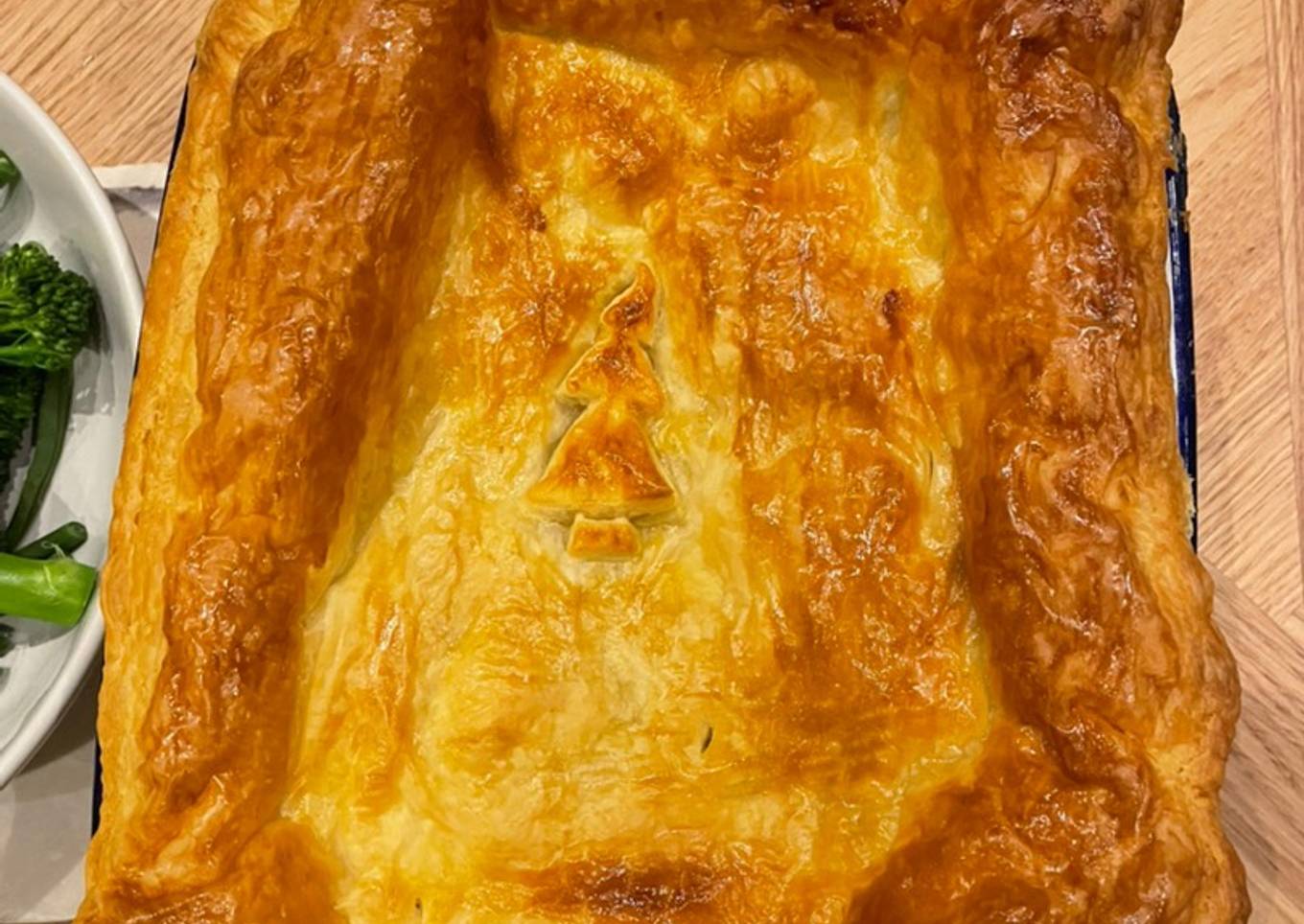 Leftover chicken pie