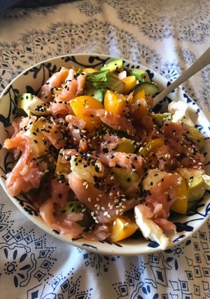 A picture of Sushi Salad.