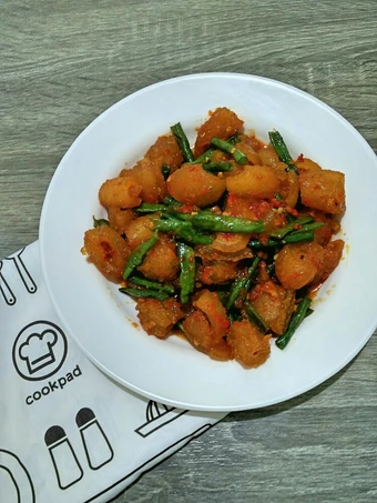 Cara Mudah Membikin Resep Balado Krecek Kacang Panjang yang  Bikin Ketagihan Anti Ribet, Mantap Sekali