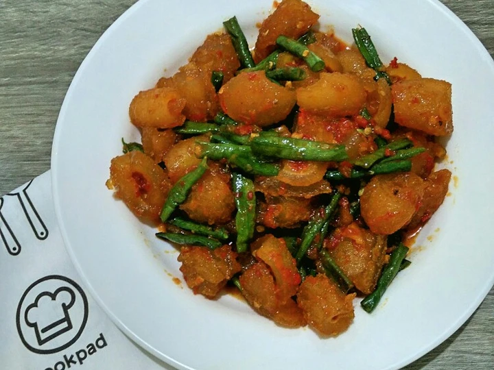 Cara Mudah Membikin Resep Balado Krecek Kacang Panjang yang  Bikin Ketagihan Anti Ribet, Mantap Sekali