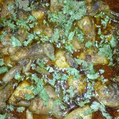 A picture of Chicken Tikka Masala Karahi with Coal Dum.