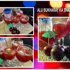 A picture of Alu bukharay ka sharbat.
