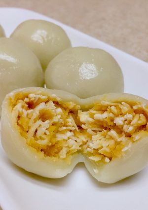 Hình của món Bánh dầy nhân dừa.