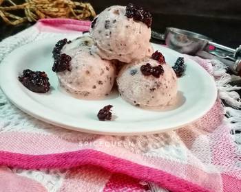 Easy Make Recipe Blackcurrant Frozen Yoghurt Ice cream Home Style