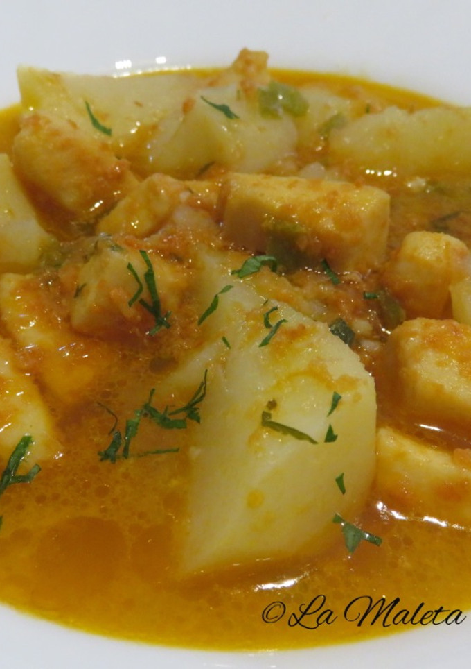 Una foto de Guiso de patatas con sepia