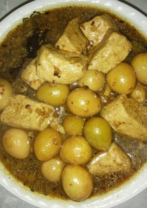 Foto resep Telur Puyuh+Tahu Bumbu Kecap