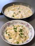 Tortellini în sos alb
