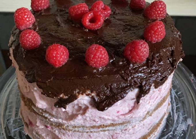 Chocolate-Raspberry-Naked Cake 🥰