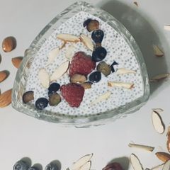 A picture of Chia milk pudding.